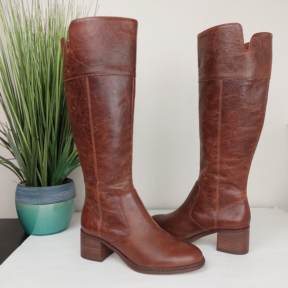 Franco Sarto Shoes - Franco Sarto "Lucianna" Tall Brown Leather Boots